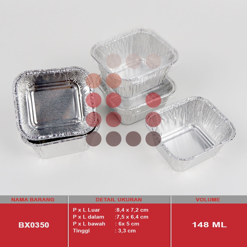 alumunium foil cup BX 0350 + tutup, macaroni schootel, klapertart