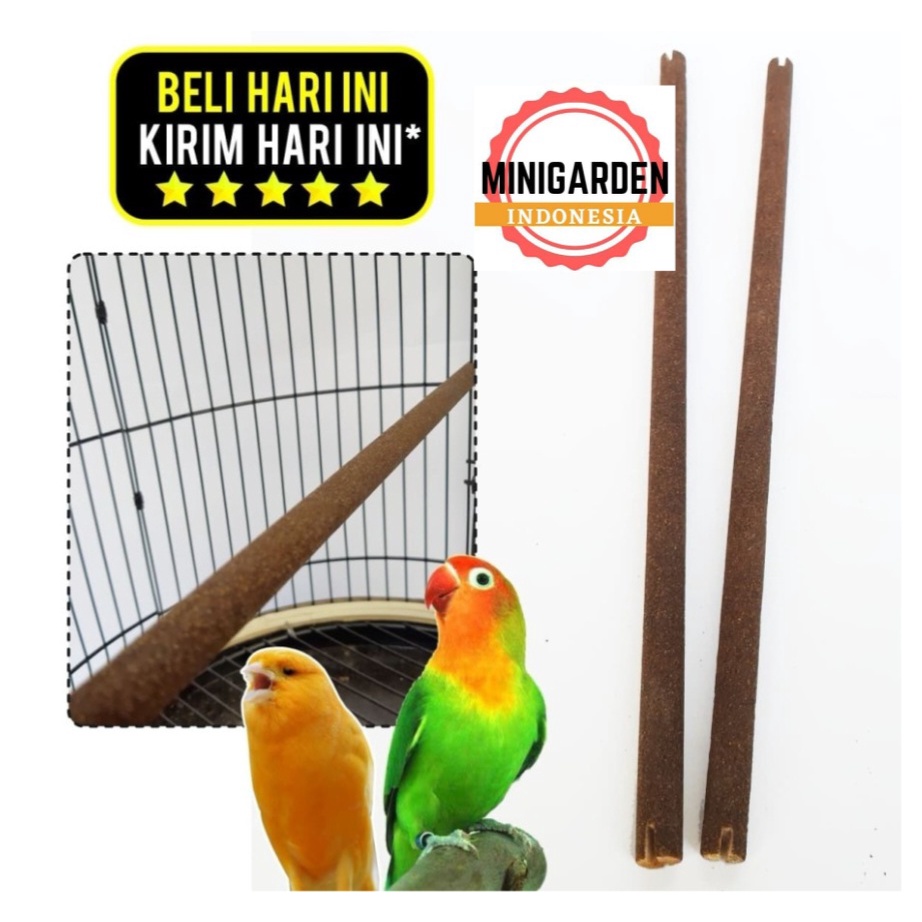 TANGKRINGAN PASIR RESIN SANGKAR BURUNG LOVEBIRD 33.5CM tangset pijakan