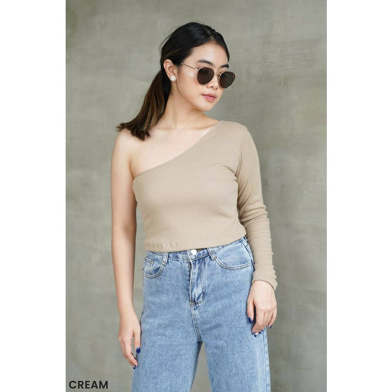 Ariana One Shoulder Knit Top Atasan Wanita Blouse