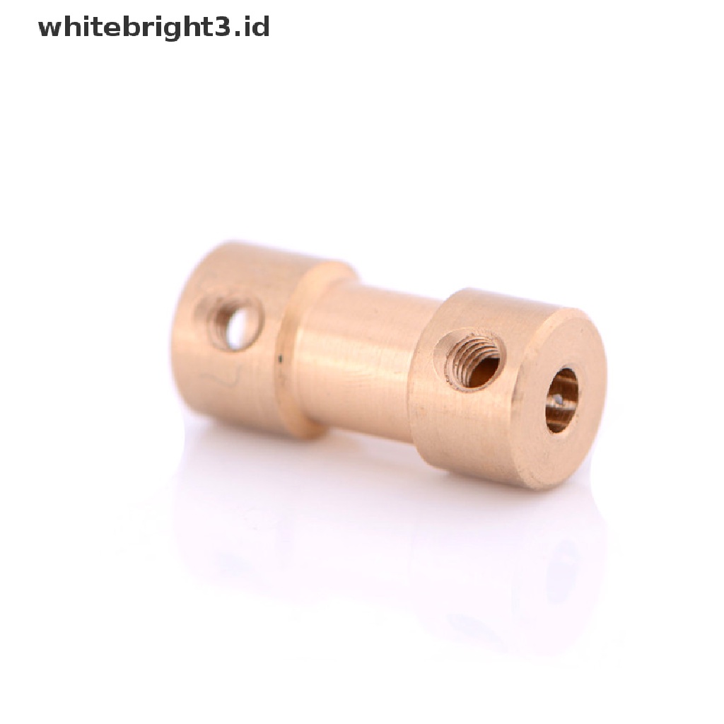 (whitebright3.id) Adaptor Konektor Kopling Shaft Motor Bahan Tembaga Ukuran 2 / 3 / 3.17 / 4 / 5mm