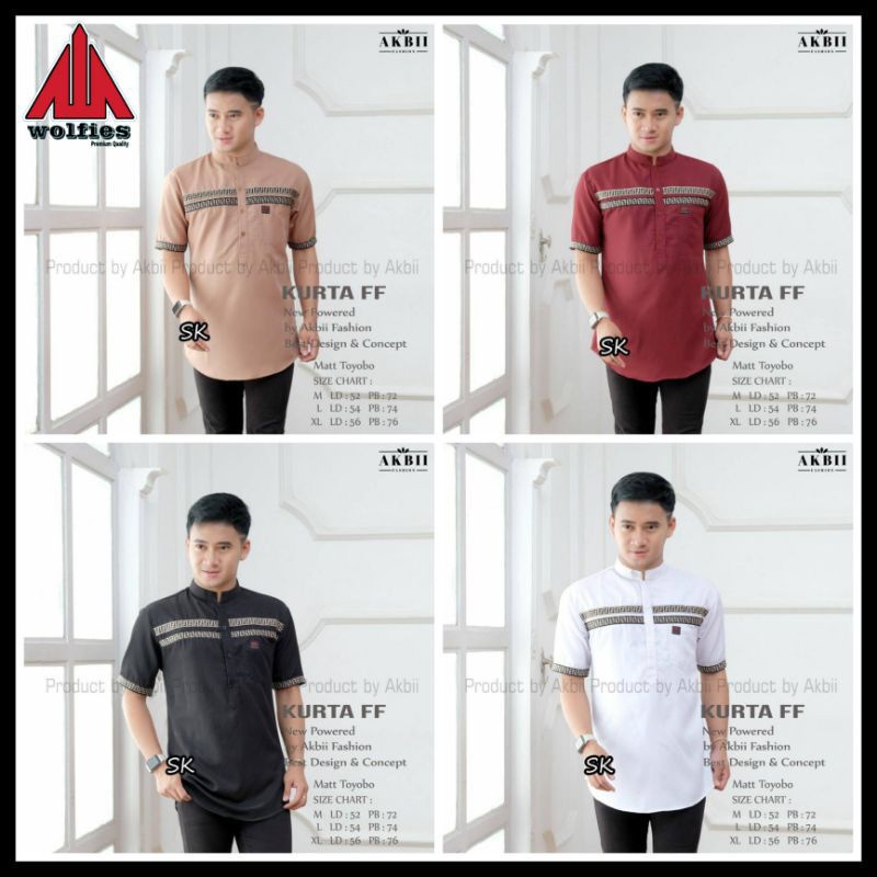 WOLFIES STORE BAJU KOKO MODERN LENGAN PENDEK BAJU KOKO PRIA TERBARU