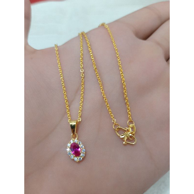 KALUNG ANAK LIONTIN PERAK 925 LAPIS MAS 24K