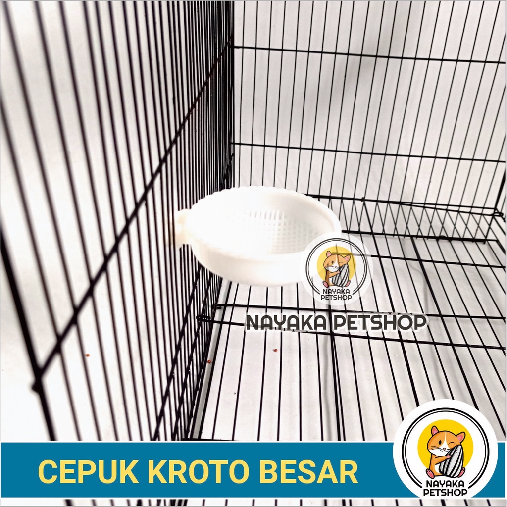 Cepuk Tempat Kroto Besar Pakan Voer Wadah Ulat Pur Makanan Burung Pleci Ciblek