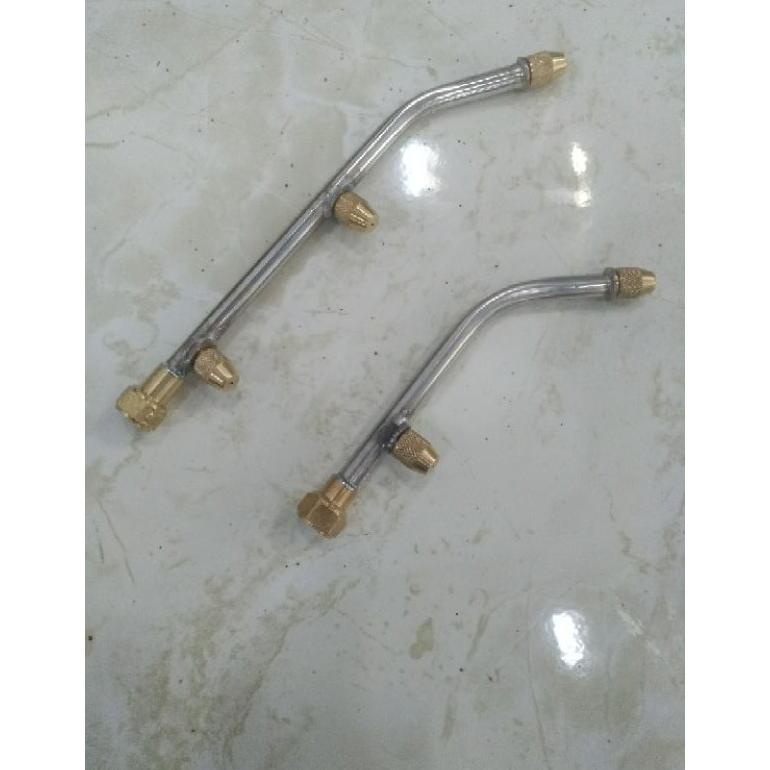 ((BISA COD)) Nozzle drat 14mm spuyer cabang 2, 3, lubang 8 tangki sprayer elektrik manual  nosel