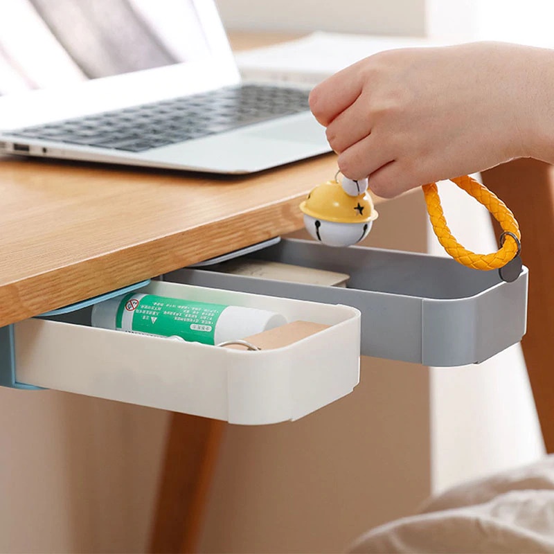 Laci Meja Serbaguna Storage Box Tempel dengan Sticker Adhesive