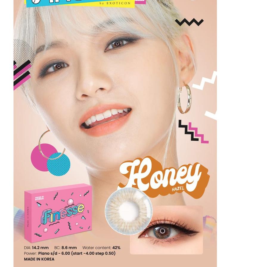 Softlens FINESSE DIA 14.20mm X2 NORMAL & MINUS (-0.50 s/d -3.00) EXOTICON / sofltlen / softlense Len