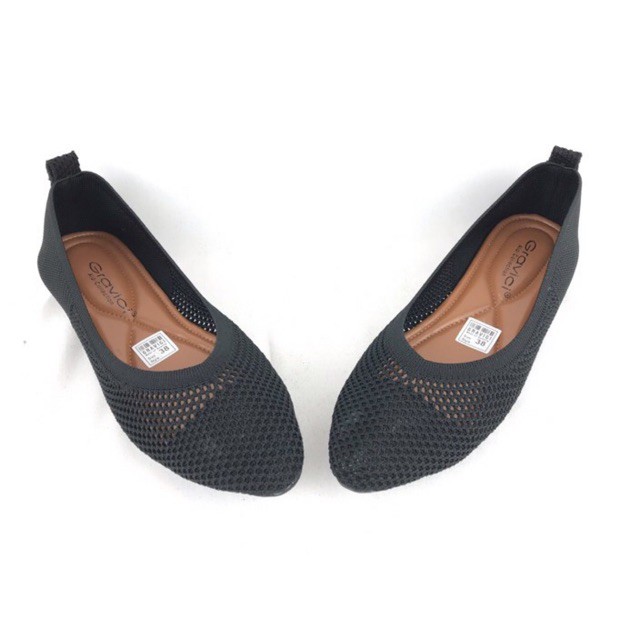 Sepatu Flat Wanita Slip On Bahan Rajut Import DO-16 GRAVICI