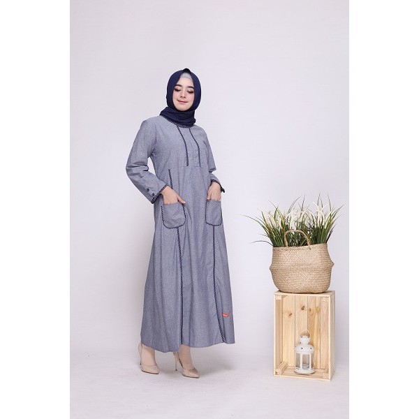Gamis NIBRAS NB 185 Navy || Gamis Promo || Nibras Alnita Haihi