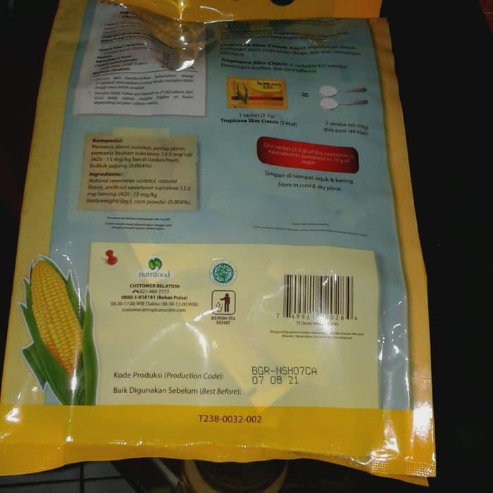 

tropicana slim classic (isi 160) gula pemanis rendah kalori