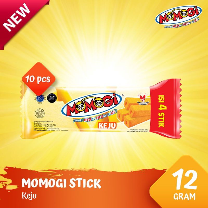 

NEW!! Momogi Stick Rasa Keju 12 gram (1 pack isi 10 pcs)