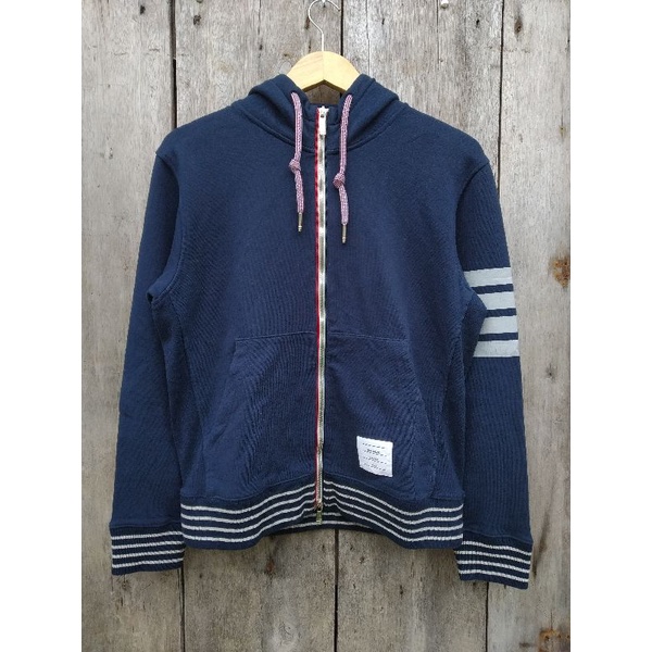 hoodie thom browne warna navy second bekas preloved