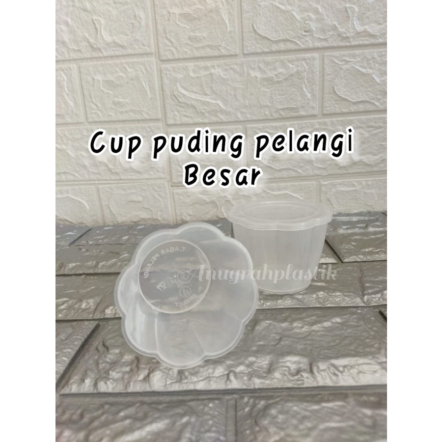 Cup puding pelangi (besar)