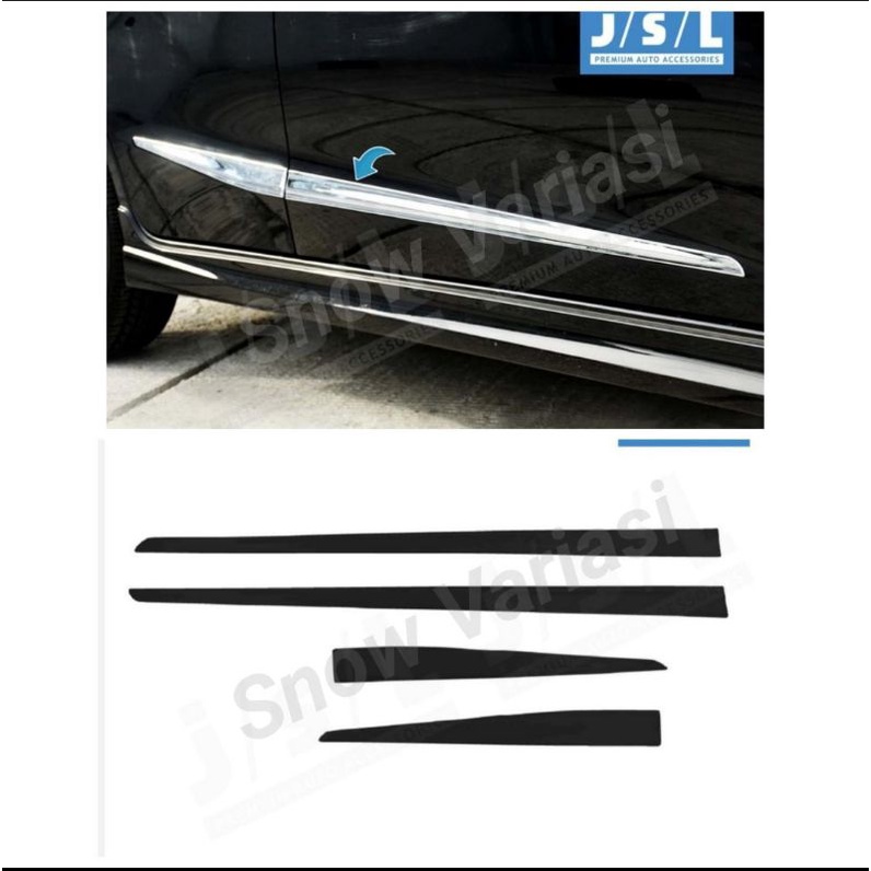 Lis body samping all new brio 2018 2021 side body molding hitam chrome jsl