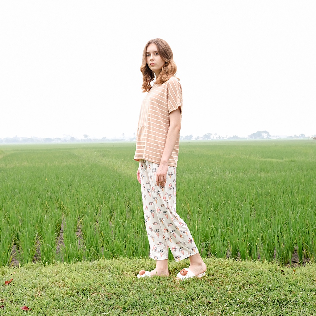 Cielyn - Everly Stripe - Spring Bloom - Piyama Wanita - Dewasa Set