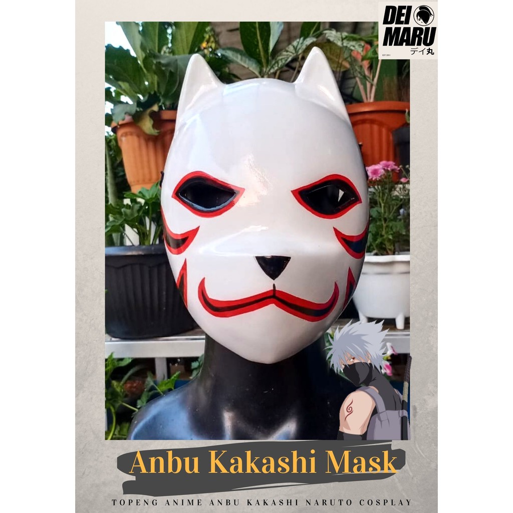 topeng anbu kakashi anime manga naruto shippuden- kakashi anbu mask