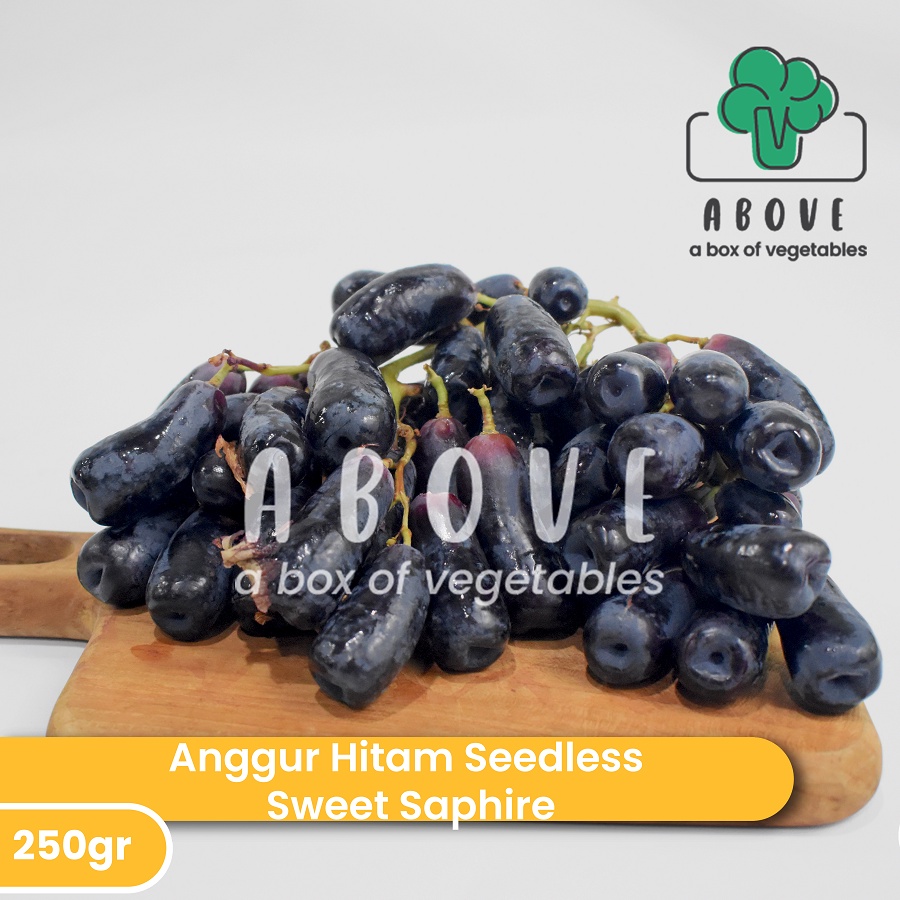 

Anggur Hitam Seedless Sweet Saphire - 250gr - Buah ABOVE