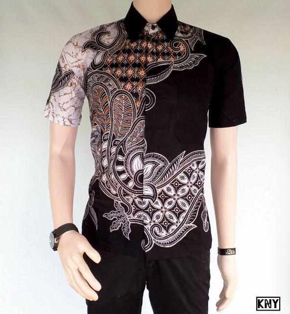 Bswart Batik Hrb026 Kenongo Hem Pendek Padi Pekalongan M L Xl Batik Pria Murah Modern Grosir