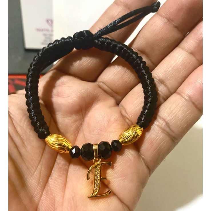 gelang serut huruf //gelang inisial//gelang alphabet//gelang nama