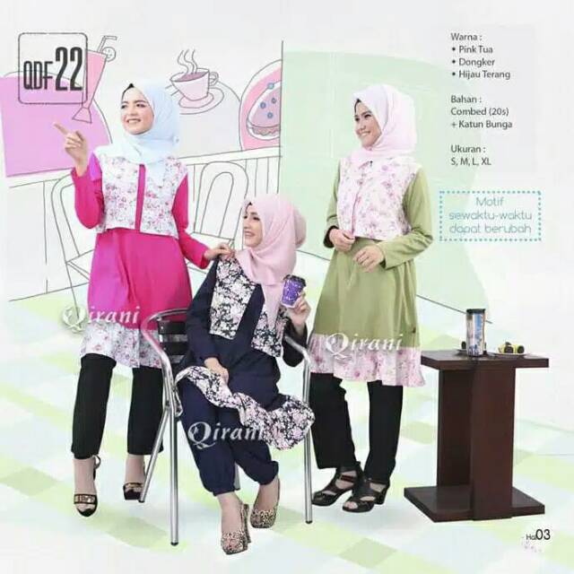 QIRANI QDF 22/Atasan qirani/atasan murah/atasan wanita/atasan adem/atasan kaos