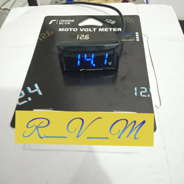 VOLT METER RIZOMA - VOLT METER AKI - PENGUKUR DAYA AKI - VOLT METER 12 VOLT