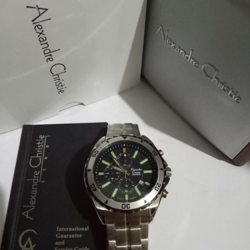 Jam Tangan Analog Pria Alexandre Christie AC 9214 NMC STAINLIES SILVER