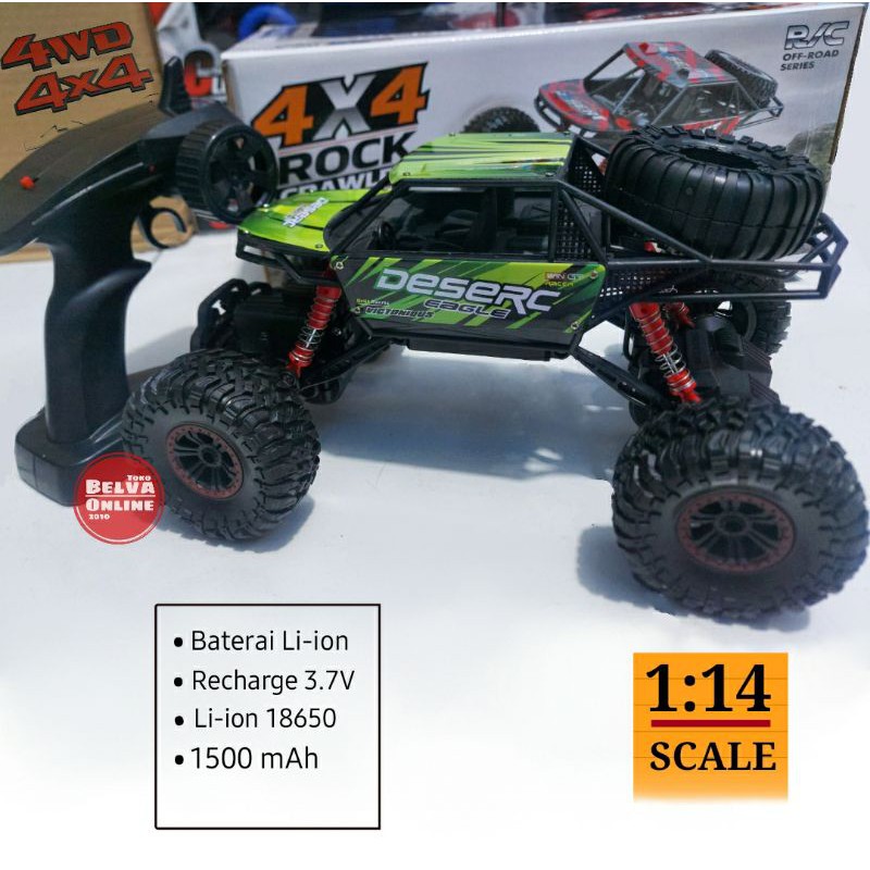 RC Mobil Remote Control Offroad Rock Climbing 4WD 4x4 - Mainan anak - Laki Laki - Cowok - Remot