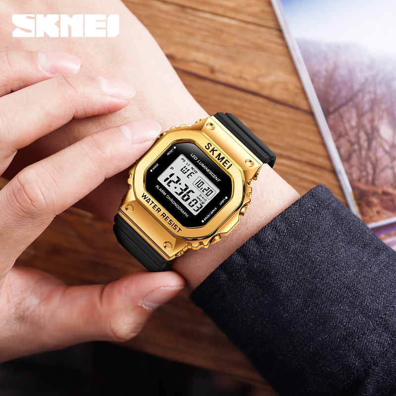 SKMEI 1851 Jam Tangan Wanita Pria Digital EL Backlight Sport Watch