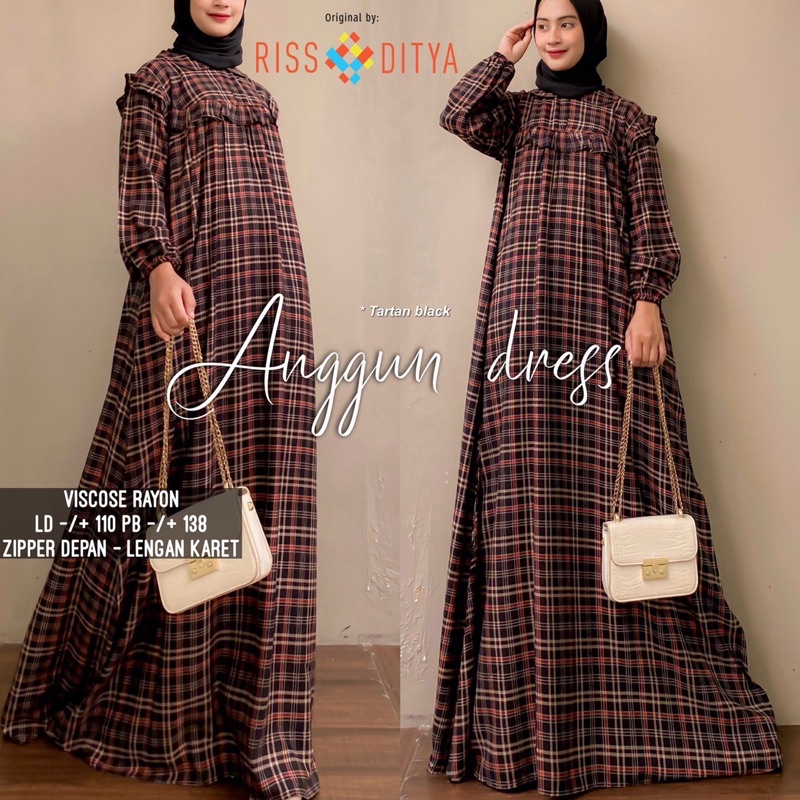 Anggun Dress Gamis Rayon Viscose Premium | ori by RSD rissaditya