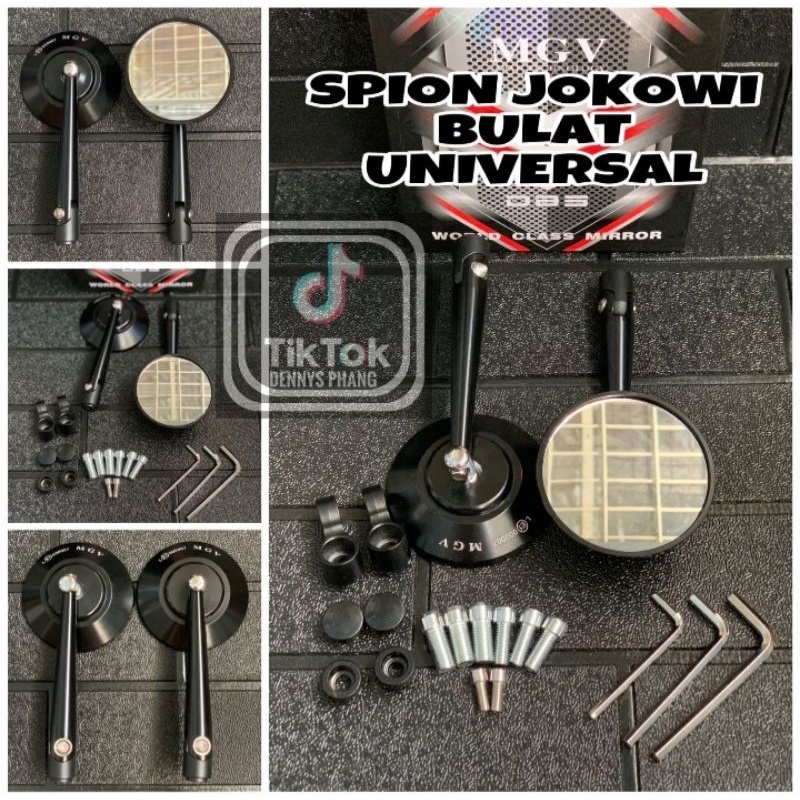SPION BULAT CLASIC JOKOWI ALMUNIUM CNC UNIVERSAL MOTOR CLASIC