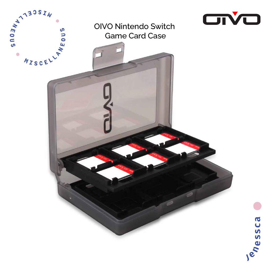 OIVO Nintendo Switch Game Card Case 24 in 1 Storage Box Holder Game