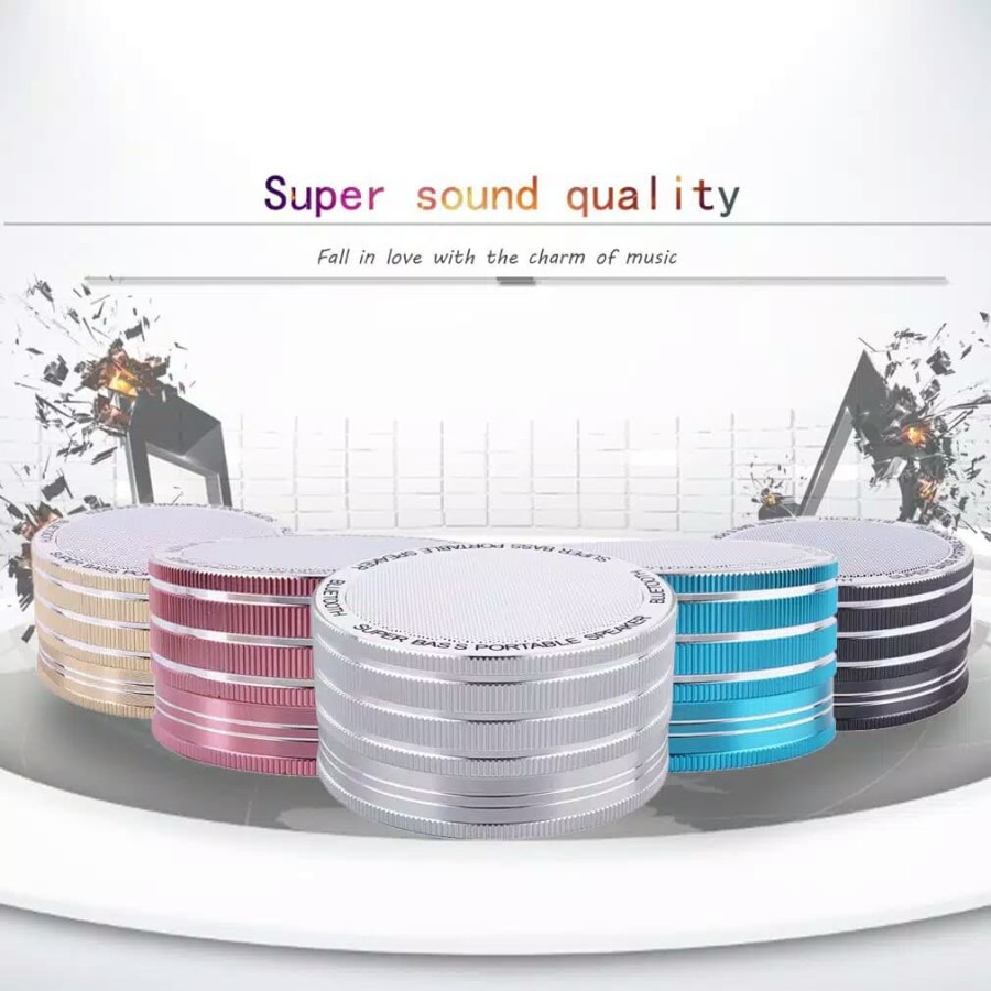 Speaker Bluetooh Mini Wireless A12 Bahan Metal