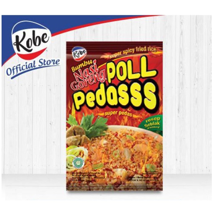 

KOBE BUMBU NASI GORENG PEDAS POLL 20GRAM MURAH DAN EXP LAMA