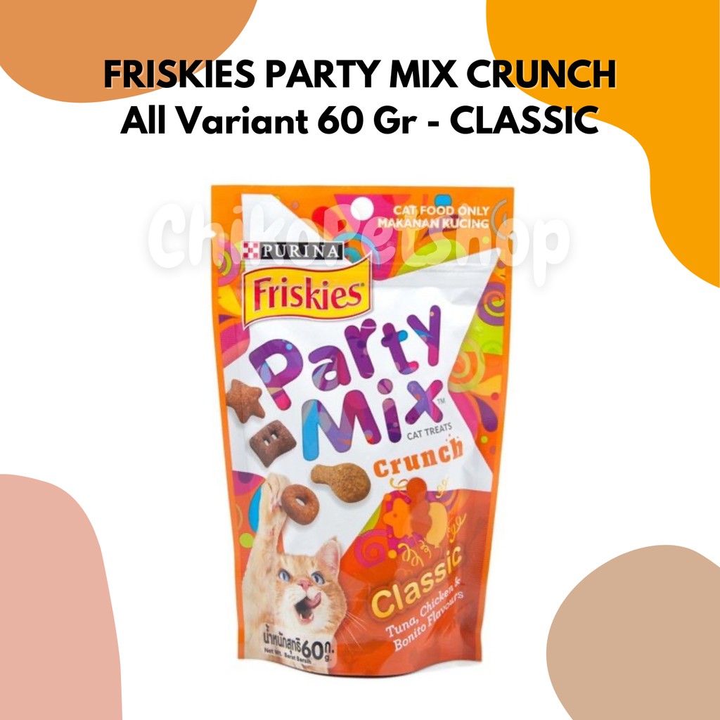 FRISKIES PARTY MIX All Variant Cat Food Makanan Kucing Friskis Pouch 60 Gr