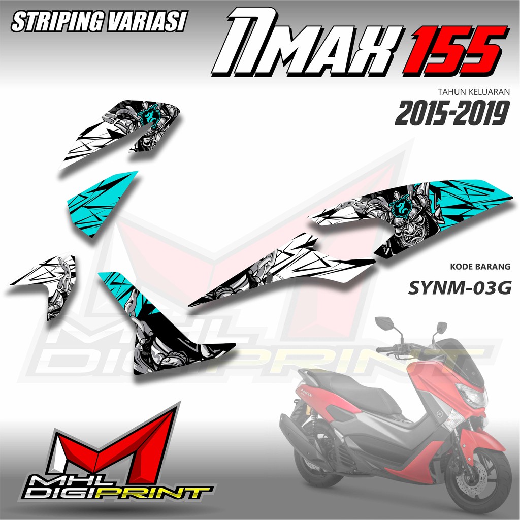 STRIPING VARIASI NMAX 155 GENERASI PERTAMA -  STIKER NMAX OLD - SYNM 03