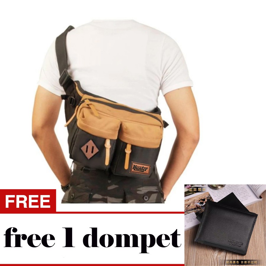 Waistbag Grand Hunter Hight Quality Unisex free dompet