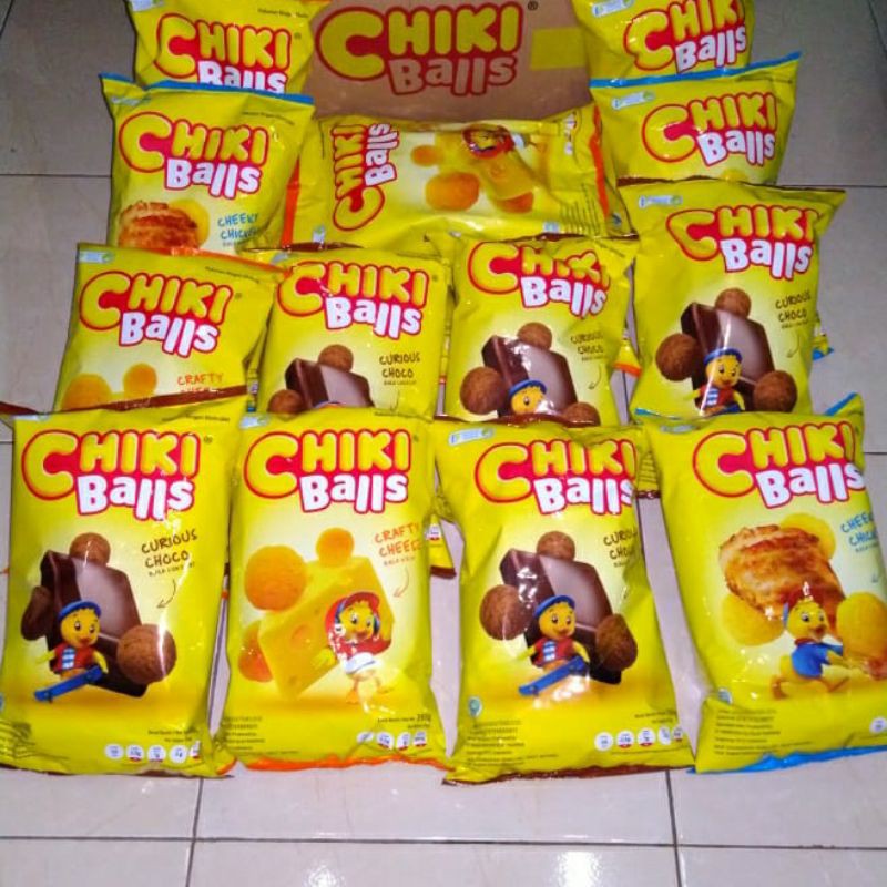 Chiki Balls 200 gram Snack Murah Ciki Balls Jumbo Rasa Keju Ayam Coklat