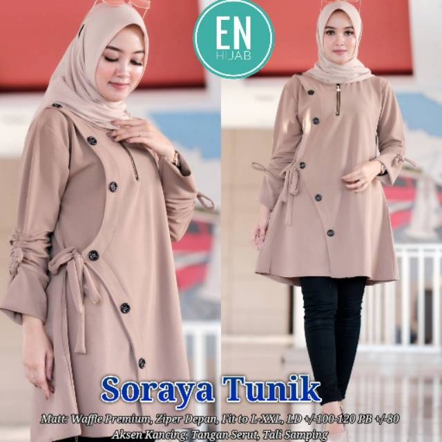 [COD] Baju Tunik Atasan Wanita Jumbo Murah - Soraya Tunic Big Size L/XL/XXL/Atasan Muslim Wanita