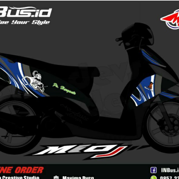 STIKER MOTOR LIVERY BUS || MIO J, HARYANTO, BEJEU, SUGENG RAHAYU
