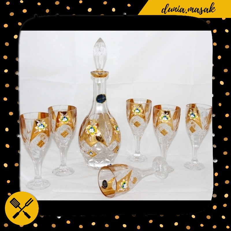 Nakami Drink Wine Set Gelas Dan Teko Kaca Set Unik Murah Berkualitas