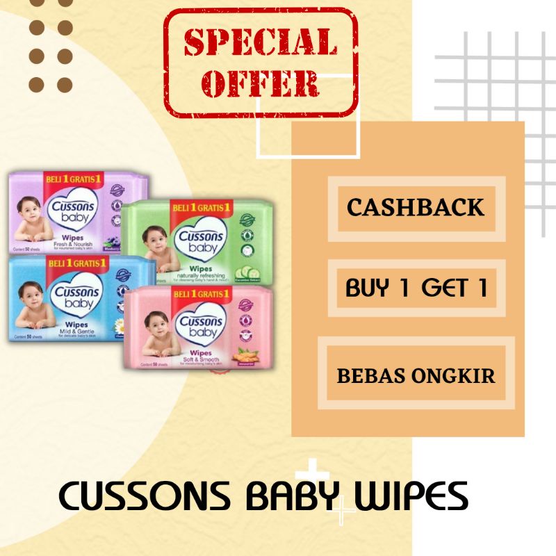 TISU BASAH BAYI CUSSONS BABY WIPES