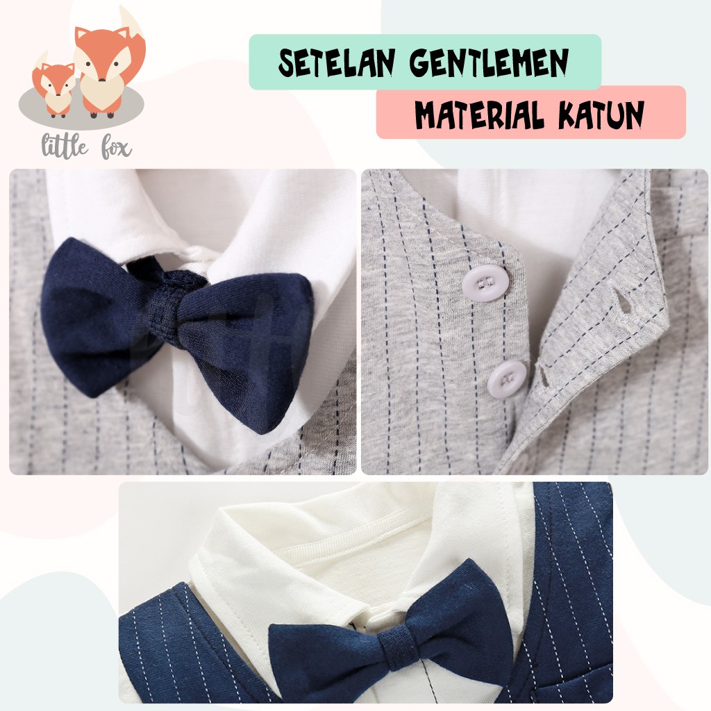 [ IMPORT] Baju Bayi Cowok / Baby Boy Premium Katun / Romper Jumper Set Pesta Material katun