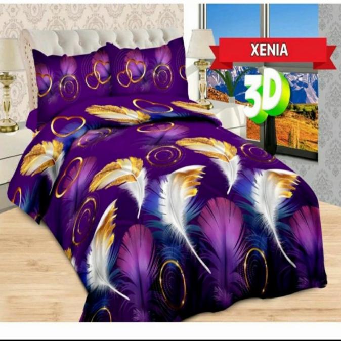 Bed Cover Set Sprei Flat Uk 180X200 Bonita Motif Xenia Wandaagrifa