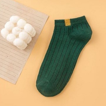 FygaleryMedan D020 Kaos Kaki Polos Wanita KaosKaki Ankle Pendek Korea Murah Short Socks-Hijau