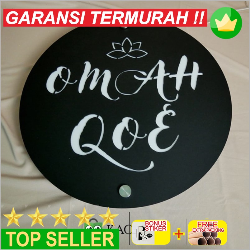 Grosir Papan Nama Toko Butik Distro Akrilik Lampu LED Papan Nama Toko Cafe - Diameter 40cm Keren