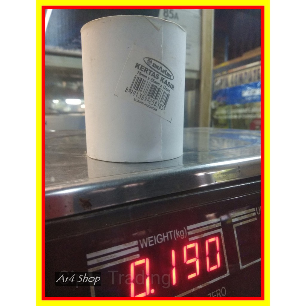 

TERLARIS Registery Paper Kertas Kasir - Sinar Line - 75Mm X 65Mm & 40;10 Roll& 41;