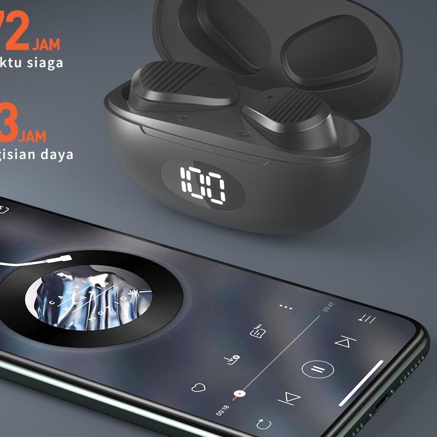 SALE✅(New) TACOO TWS Wireless Sport Bluetooth Earphone/Earbuds Headset Anti Slip Hi-Fi Sound LED Dig