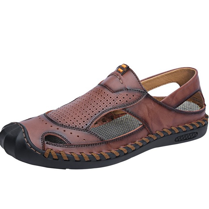 Sepatu Sandal  Pria Bahan Kulit  Gaya Romawi Klasik  untuk 