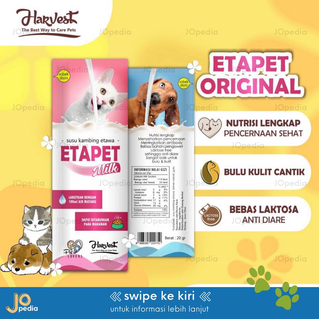 ETAPET Susu Kucing Anjing Susu Kambing Etawa Bubuk Bebas Laktosa Kitten Puppy Milk