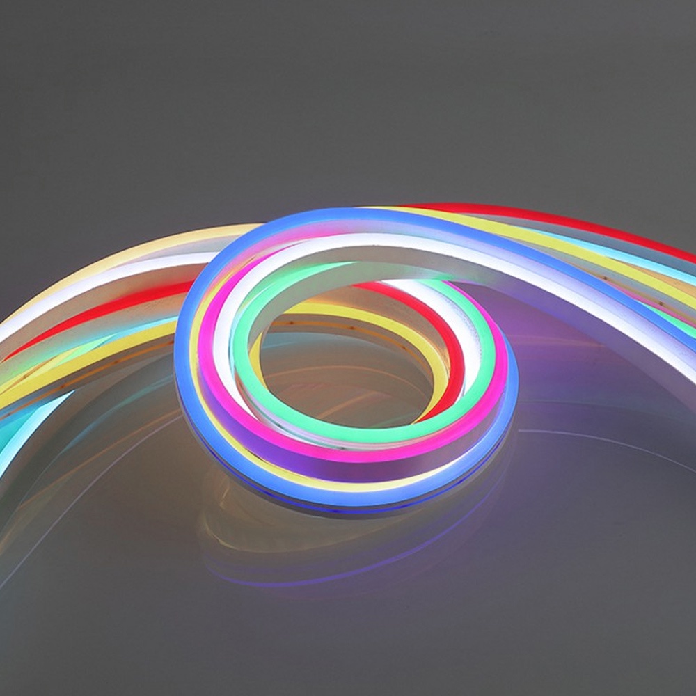 Lampu Strip Neon LED Flexible Bahan Silikon Ukuran 6x12mm Anti Air Untuk Dekorasi Natal