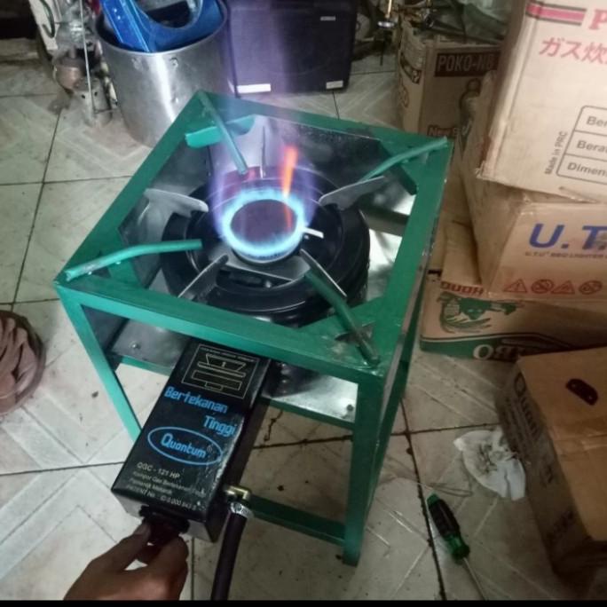 Kompor Gas Tekanan Tinggi, Kuantum Api Besar 1 Set Plus Rangka Tinggi Okyqpb6Gs2